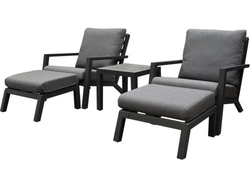 Malaga lounge balkonset 5 delig antraciet aluminium
