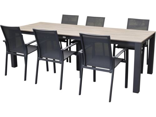 Malaga Sydney dining tuinset 240x92xH74 cm 7 delig polywood