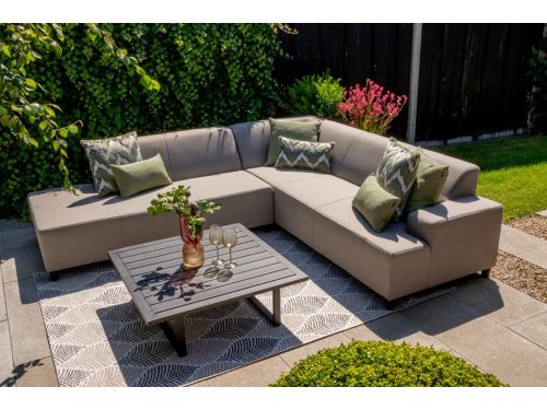 Malaga/Cuba - hoekbank loungeset chaise longue - taupe