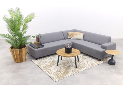 Malaga/Mindo - hoekbank loungeset chaise longue - lichtgrijs