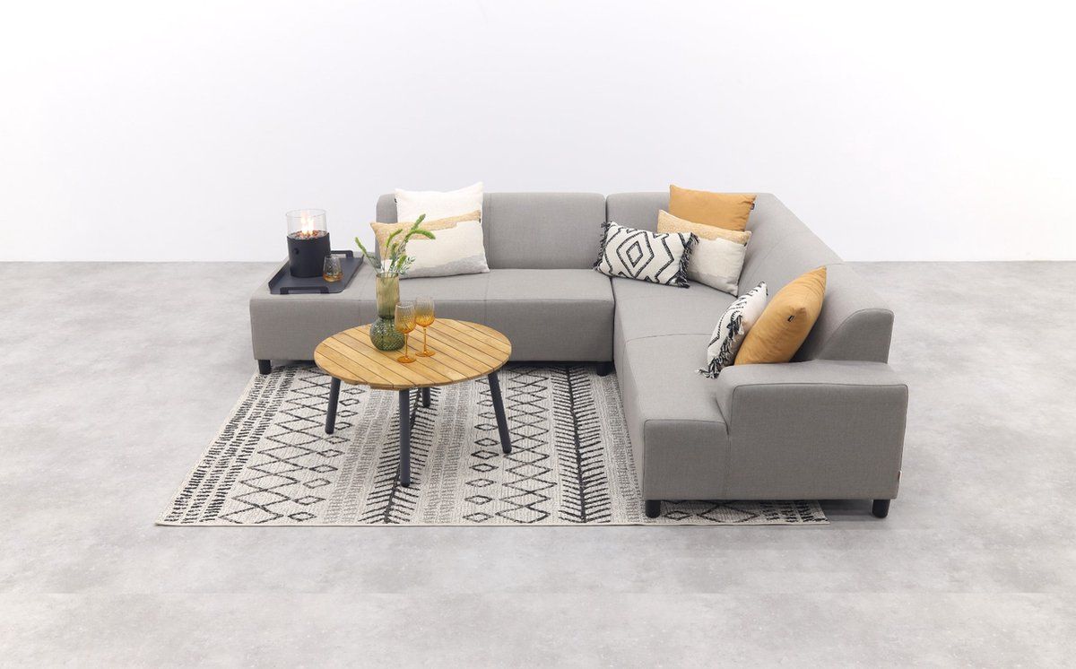 malaga/mindo hoekbank loungeset chaise longue taupe