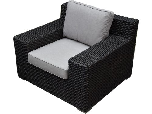 Manjavico lounge tuinstoel zwart wicker