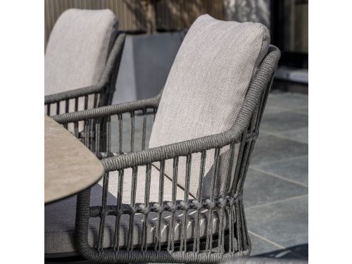Manolo Alicante dining tuinset 180x95xH75 cm 7 delig antraciet Taste
