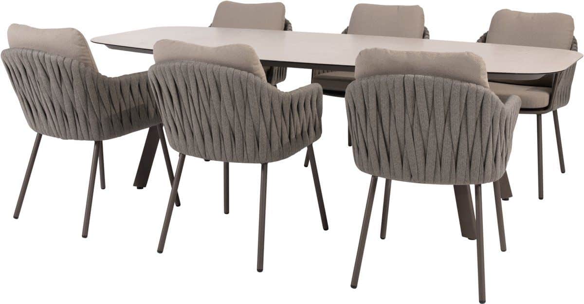 manolo cannes dining tuinset 240x103xh75 cm 7 delig keramiek terre