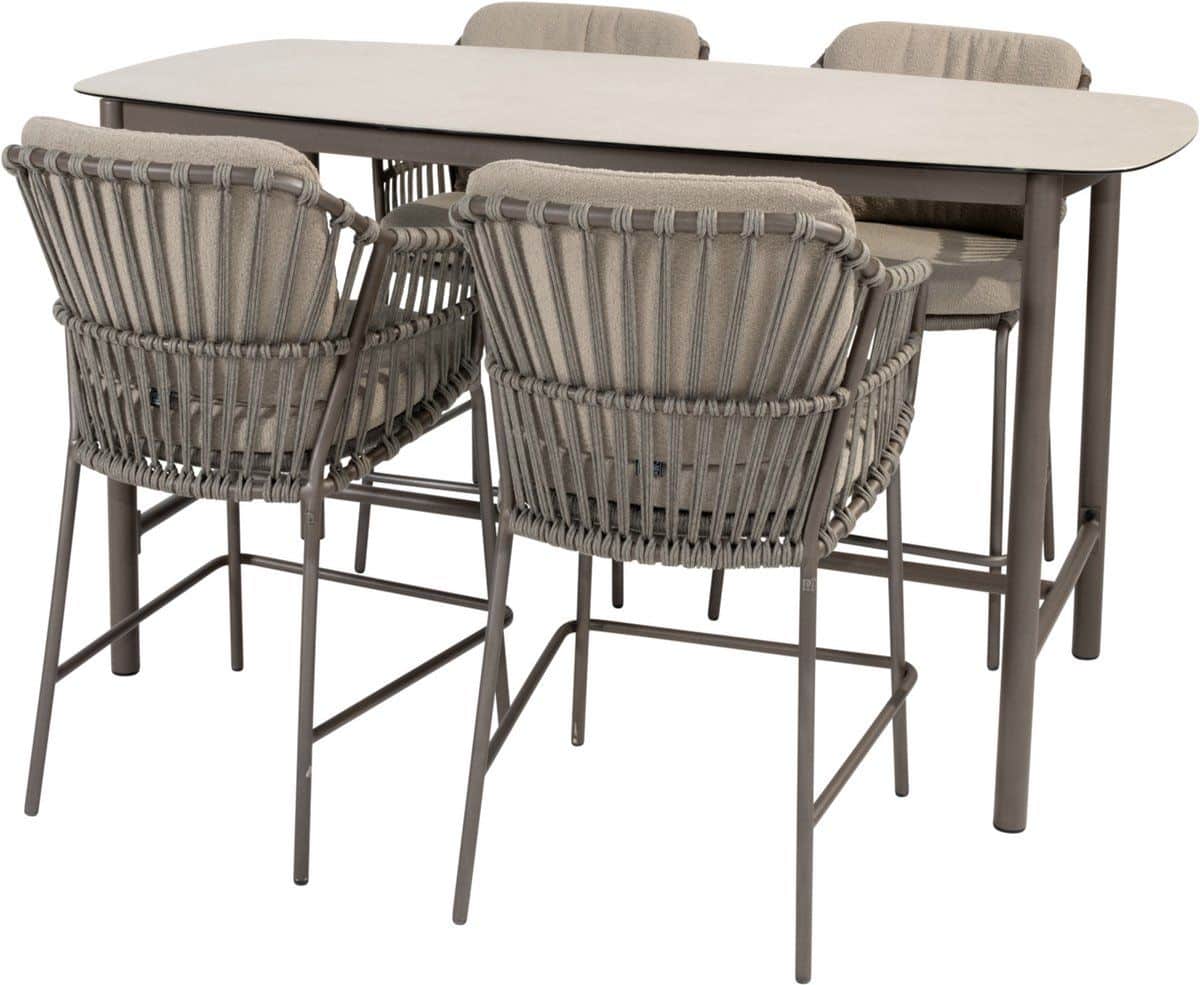 manolo capalbio high dining tuinset 180x90xh90 cm 5 delig keramiek
