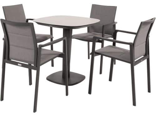Manolo Cortina dining tuinset 75x75xH75 cm 5 delig keramiek antraciet