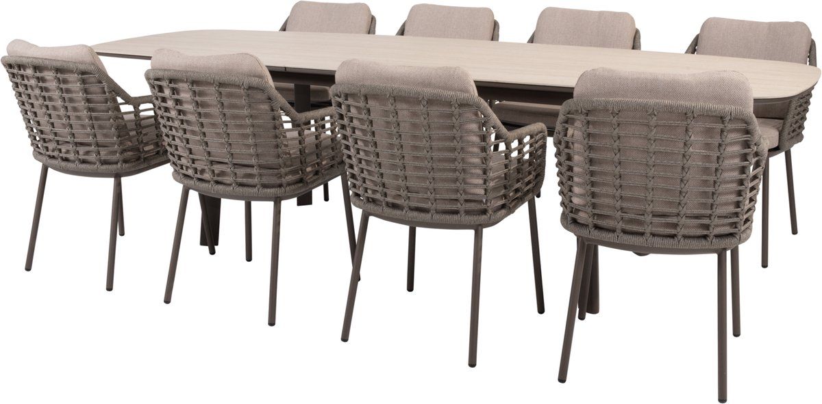 manolo puglia dining tuinset 230 290x100xh75 cm 9 delig uitschuifbaar keramiek
