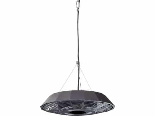 Marbella elektrische, hangende terrasverwarmer - infrarood verwarming, zwart