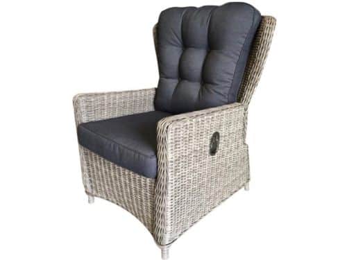 Marina verstelbare lounge stoel natural kobo grey + royal dark
