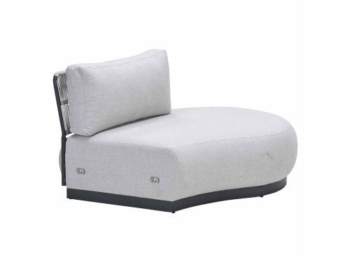 Marseille 1-zits curved chaise longue links -valley sand