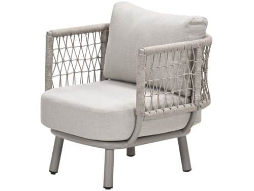 Matera aluminium lounge fauteuil - taupe - valley sand