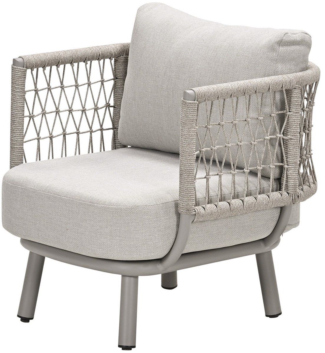 matera aluminium lounge fauteuil taupe valley sand