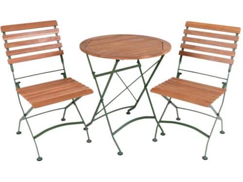 MaximaVida inklapbare ronde acacia bistroset Toscana 70 cm olijfgroen