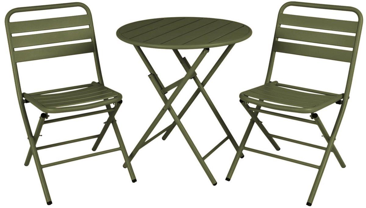 maximavida inklapbare ronde bistroset max olijfgroen 70 cm
