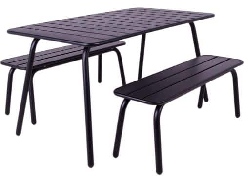 MaximaVida metalen picknickset Max 150 cm zwart - 3-delig