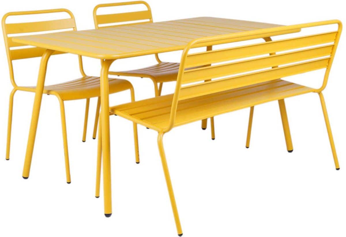 maximavida metalen tuinset max okergeel 150 cm 1 tafel