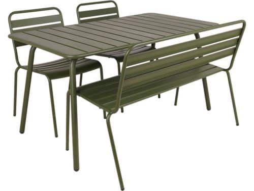 MaximaVida metalen tuinset Max olijfgroen 150 cm - 1 tafel