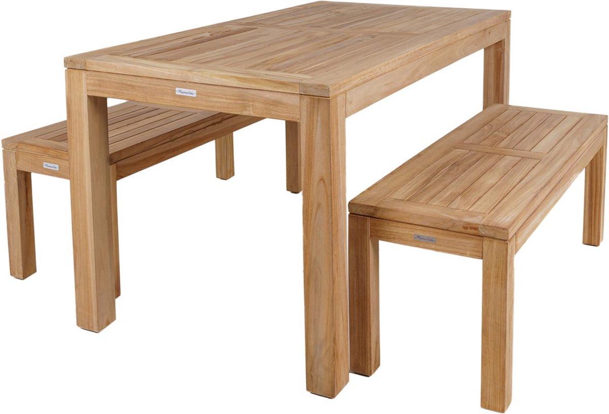 maximavida teak picknickset java 150 cm 3 delig