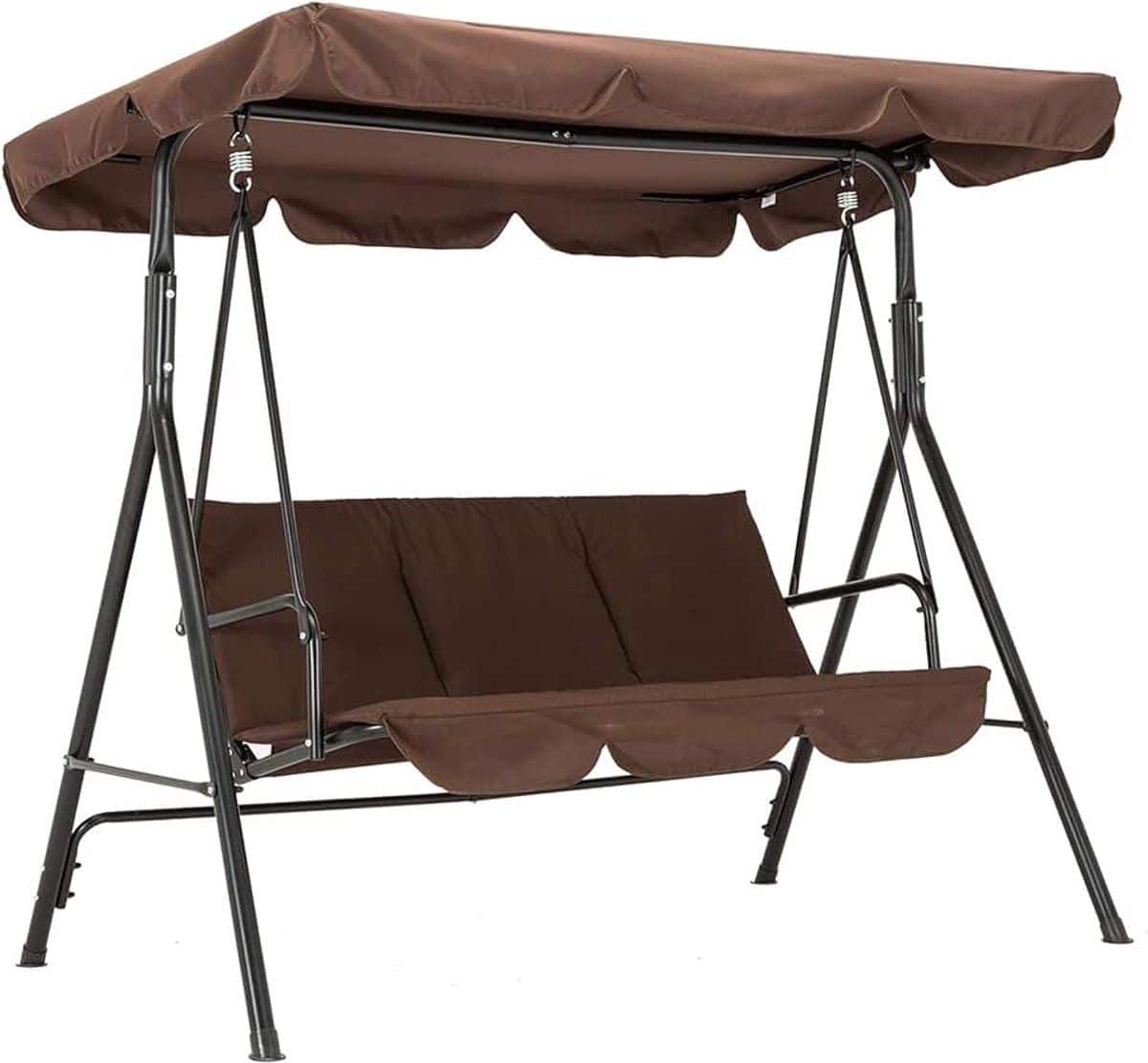 mcombo 3 zits hollywood swing garden lounger swing bench 8003 (bruin)