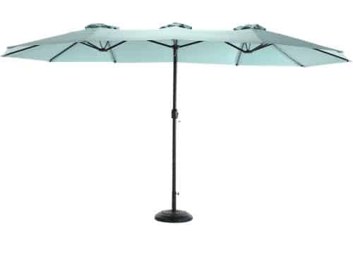 Merax 4.5 Meter Dubbele Tuinparasol Rechthoekig Lichtgroen met Draaimechanisme Zonder