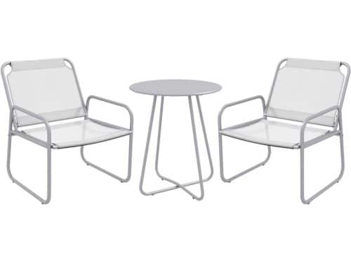 Merax Bistroset 3 Delig - Balkonset Met 1 Ronde Tafel