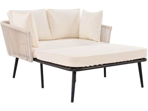 Merax Tuinbank - 2-zits Ligbed - Multifunctionele Loungesofa - Tuinlounge