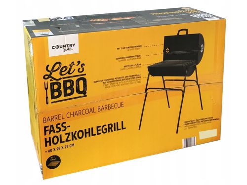 Merkloze Houtskool BBQ Barrel Stijl met Deksel en Ventilatie