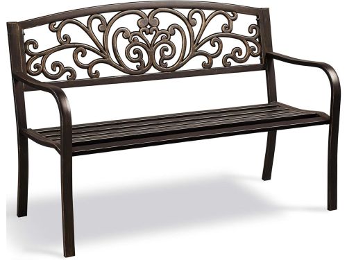 Metalen Parkbank Tuinbank voor 2-3 Personen - Weerbestendig en Vintage
