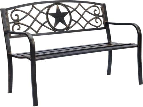 Metalen Parkbank voor Tuin en Terras - Solide Constructie in