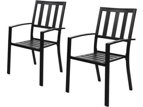 Metalen tuinstoelen - Buitenstoelen terras - Buiten dineren - Stapelbaar