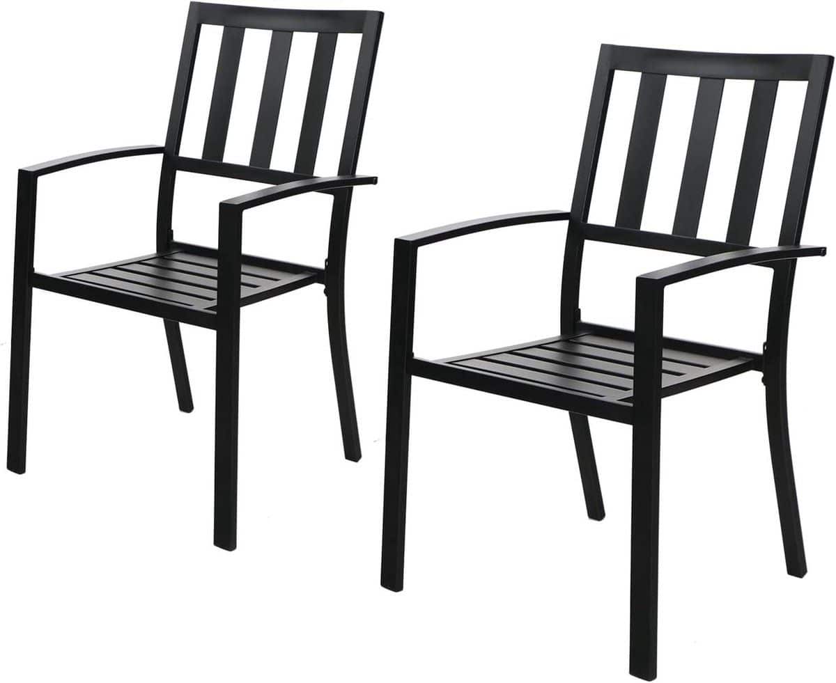 metalen tuinstoelen buitenstoelen terras buiten dineren stapelbaar