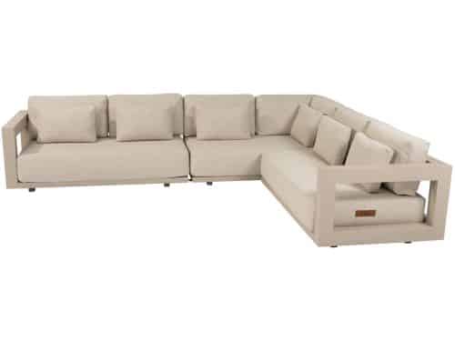 Metropolitan modulaire hoek loungeset rechts 3 delig latte 4 Seasons