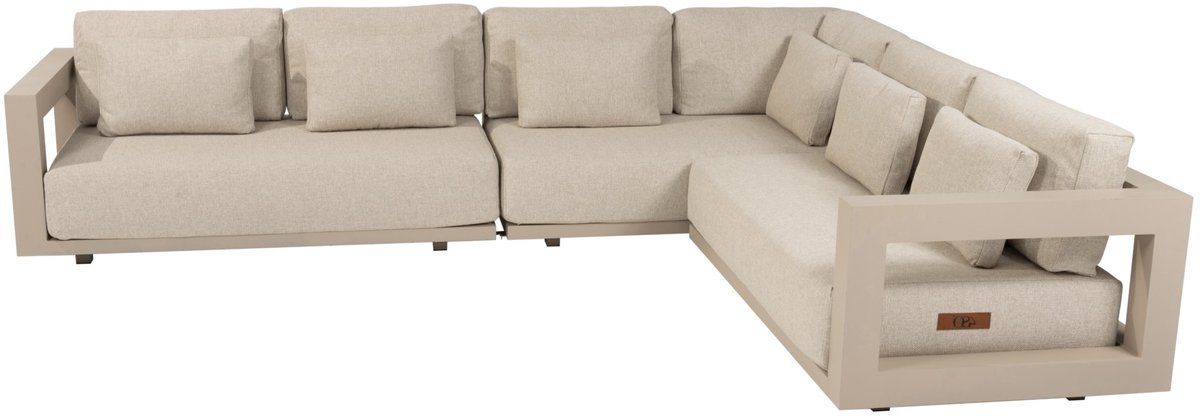 metropolitan modulaire hoek loungeset rechts 3 delig latte 4 seasons