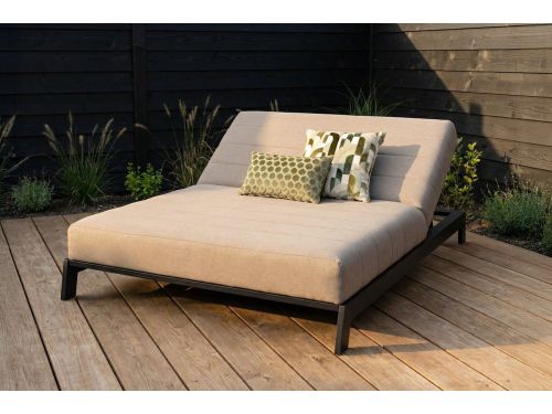 Mexico 2-persoons sunbrella ligbed - Taupe