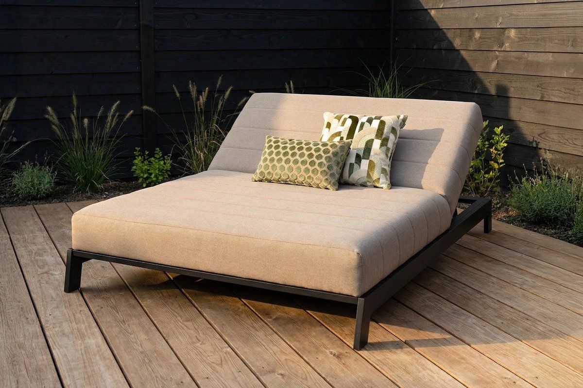 mexico 2 persoons sunbrella ligbed taupe