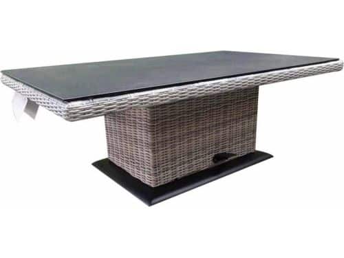 Miami lounge-diningtafel 160x90xH47-71 cm in hoogte verstelbaar grijs