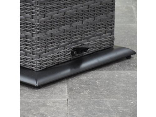 Miami lounge-diningtafel 90x90xH47-71 cm in hoogte verstelbaar antraciet