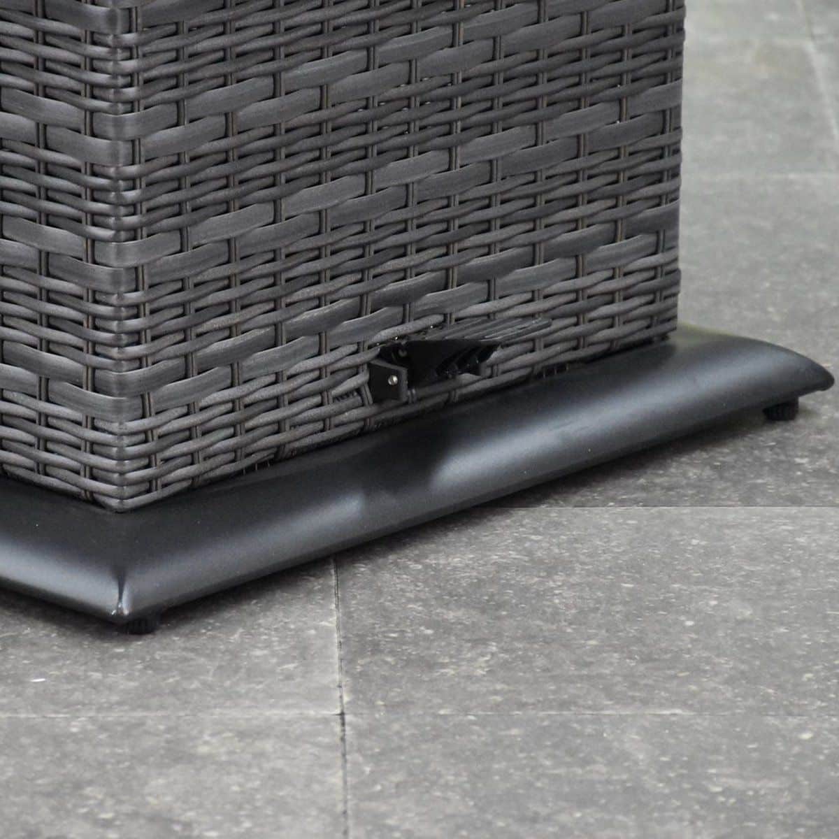 miami lounge diningtafel 90x90xh47 71 cm in hoogte verstelbaar antraciet