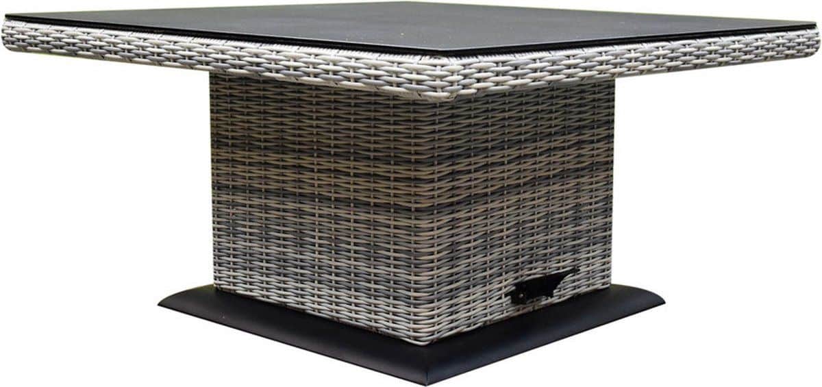 miami lounge diningtafel 90x90xh47 71 cm in hoogte verstelbaar wit grijs