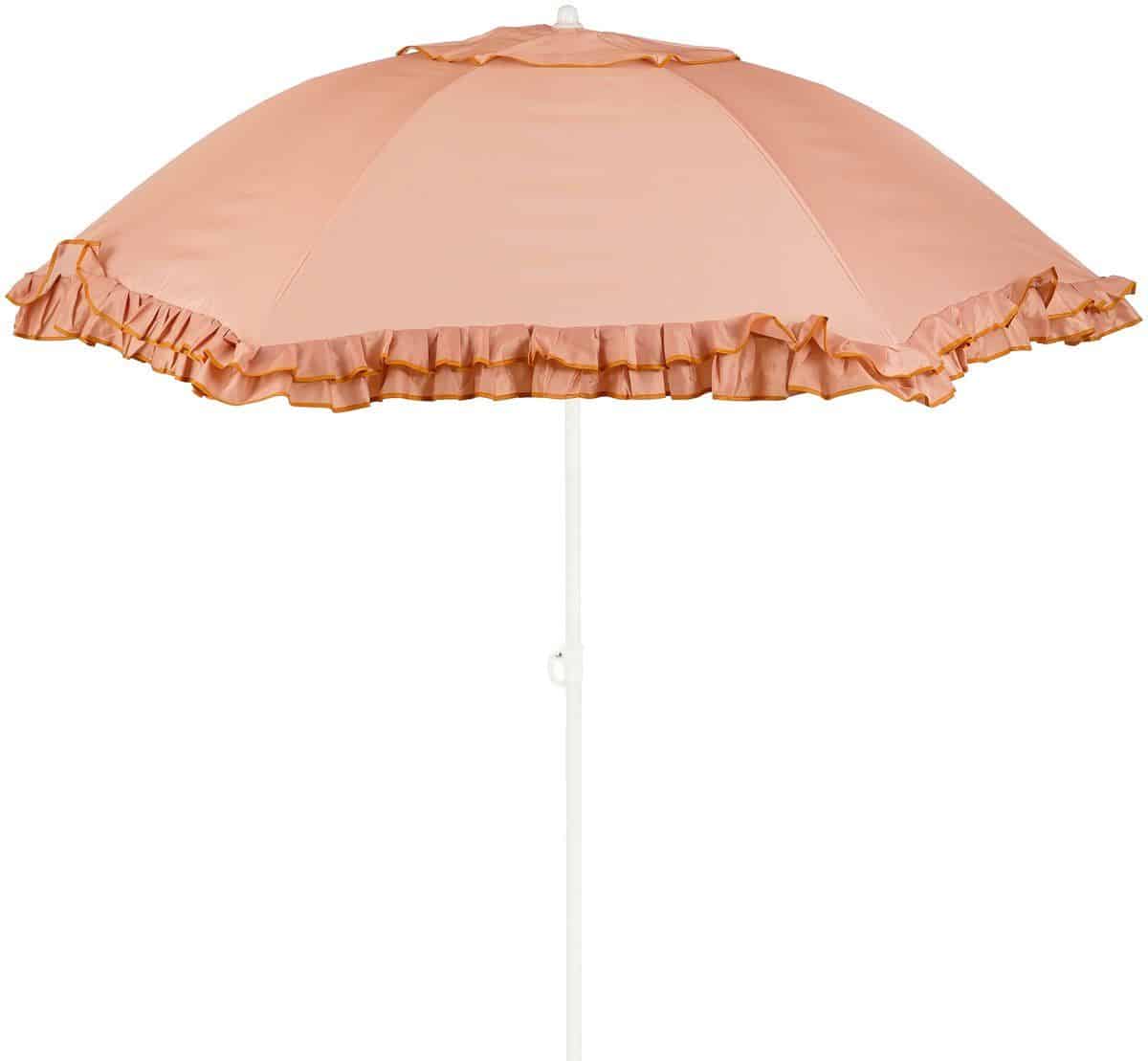 mica decorations kantelbare parasol met ruches stokparasol 238 x