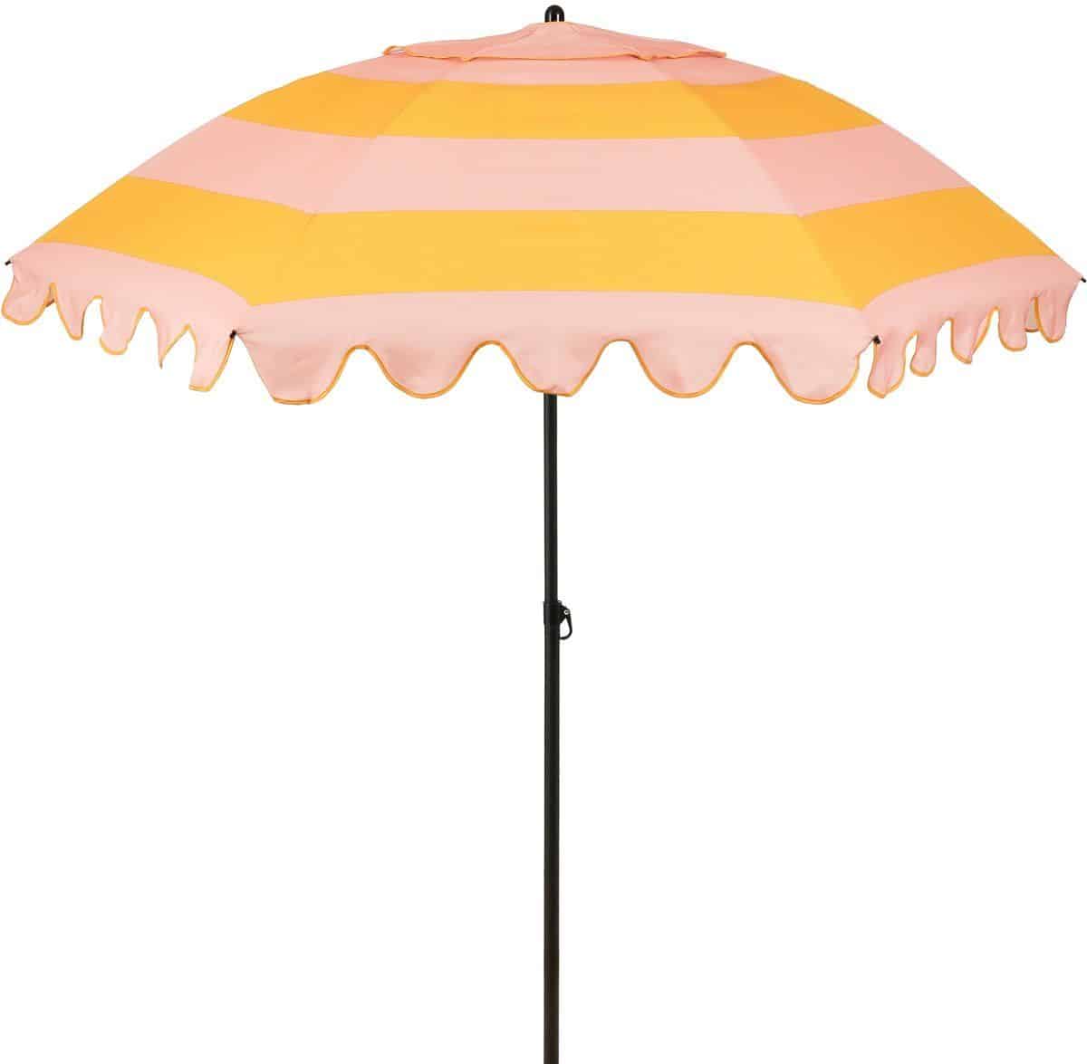 mica decorations kantelbare parasol met streepprint stokparasol 238 x