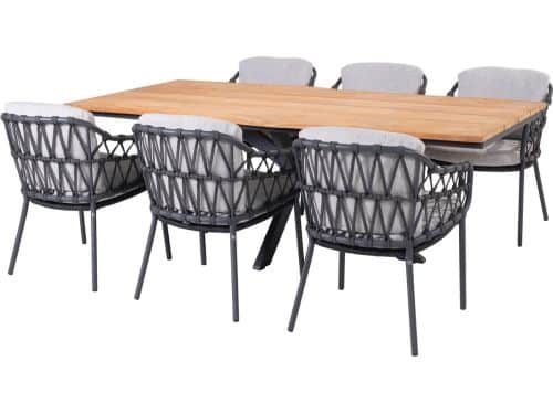 Minerva Calpi dining tuinset 220x95xH75cm 7 delig 4 Seasons Outdoor