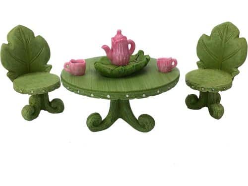 Miniatuur Bistroset voor Feeën en Tuinwerpers - Complete Theeset voor