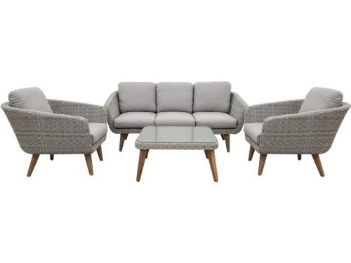 Mire Loungeset - 4-delige Tuinset - Wicker & Acaciahout
