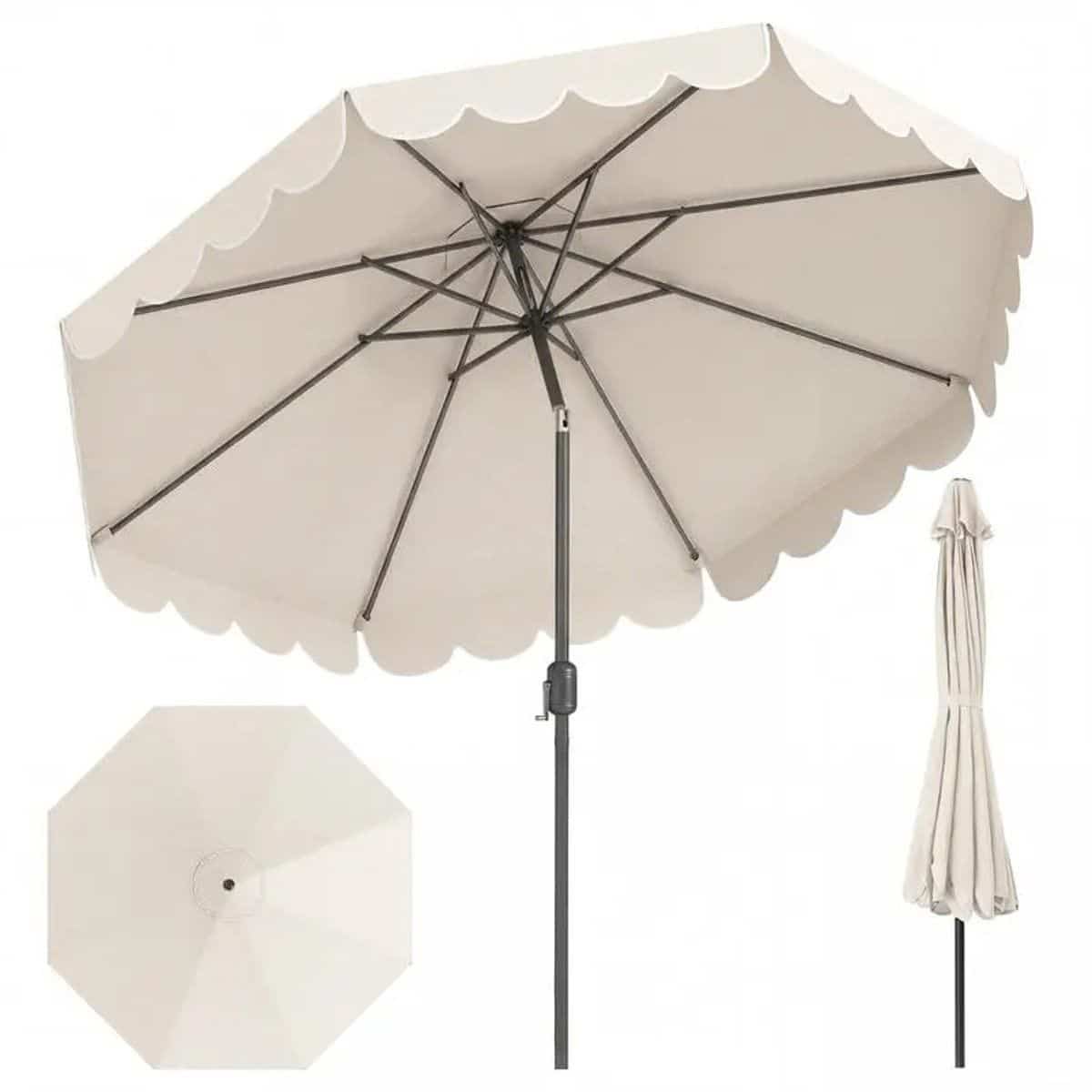 miryx stokparasol tuinparasol buitenparasol parasol met 8