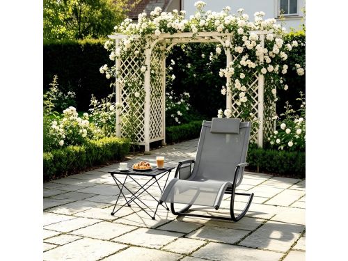 MIVRAY Ligbed 152 x 62 cm - Schommelende Ligstoel Met