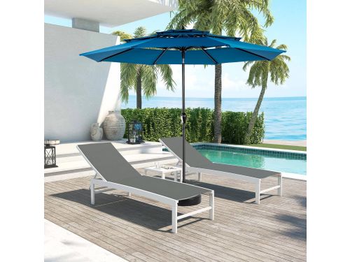 MIVRAY Parasol - 294 cm Auto-Kantelbaar Met 3-Laags Ventilerend Doek