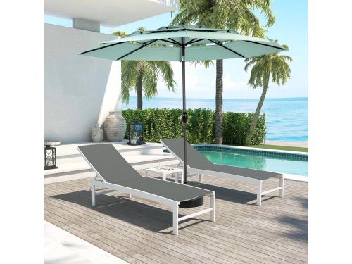 MIVRAY Parasol - 294 cm Kantelbaar Met Slinger - Staal