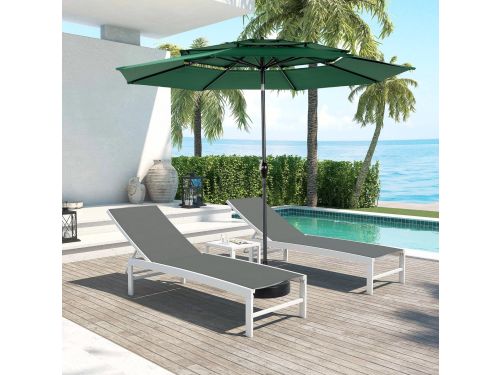 MIVRAY Parasol - 294 Cm Kantelbaar Met Zwengel - Staal