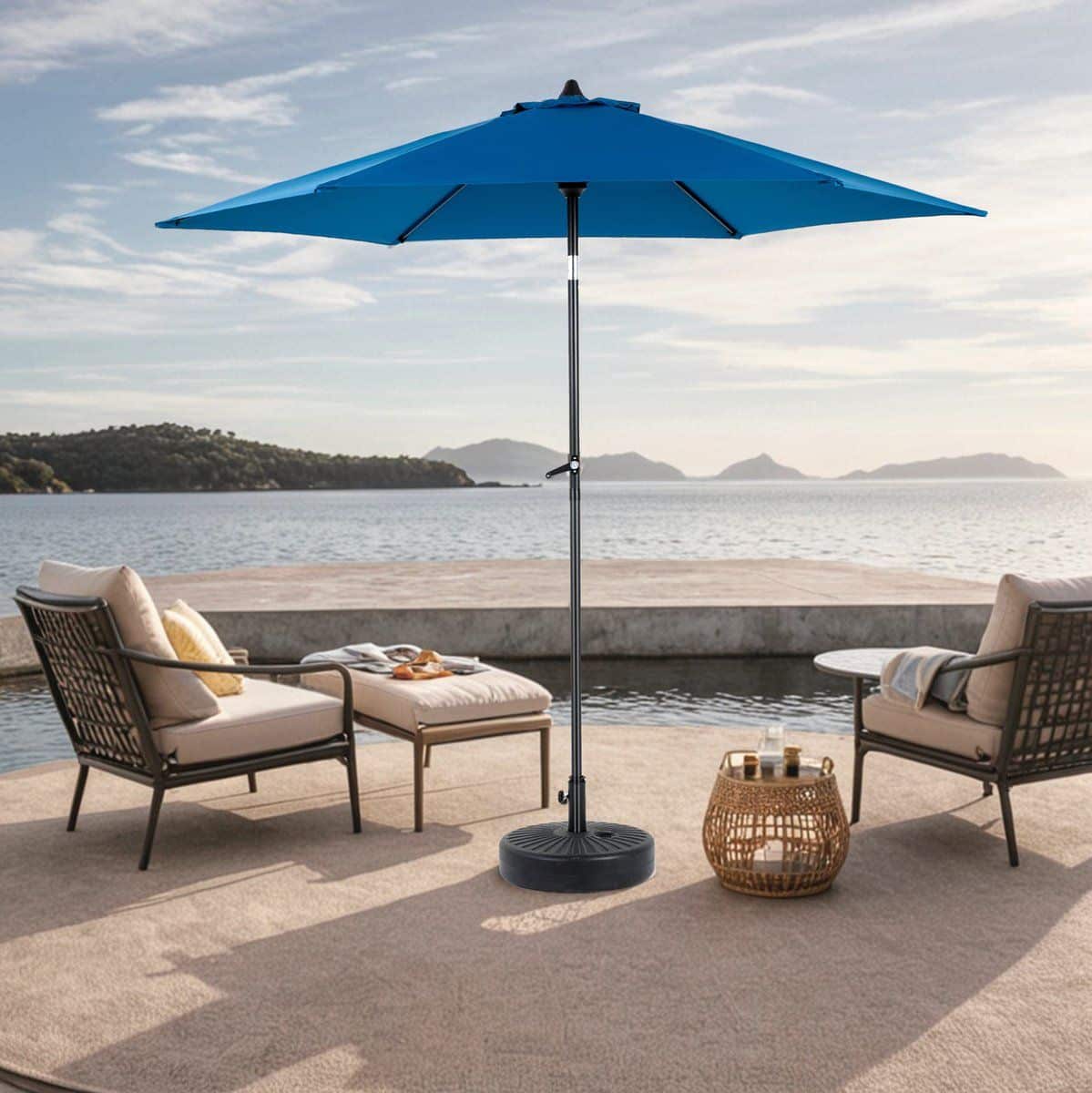 mivray parasol dubbelzijdige zonwering 264,5 x 264,5 cm
